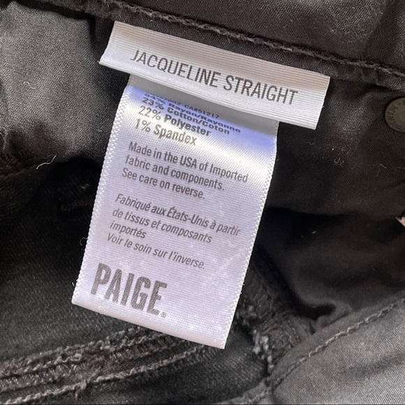 Paige Jacqueline Straight Crop Jeans Distressed 25 - Picture 7 of 8
